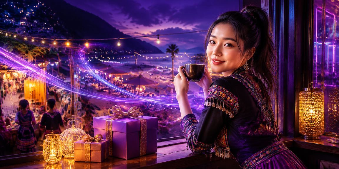 Người dùng tại Sa Pa nhâm nhi cà phê buổi sáng trong khi đọc phân tích kèo thể thao trên điện thoại